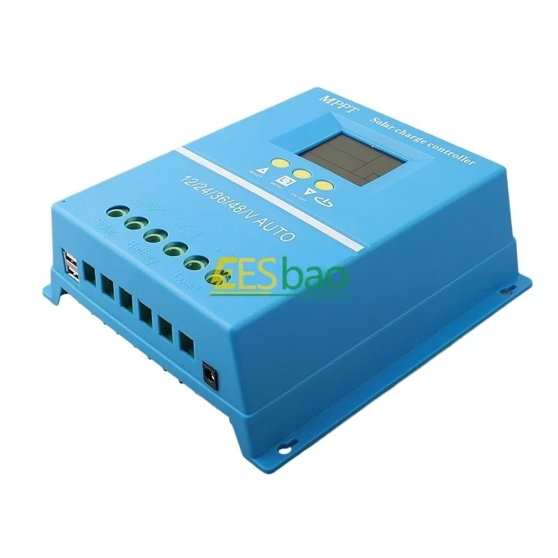100A MPPT คอนโทรลเลอร์ชาร์จพลังงานแสงอาทิตย์อัตโนมัติ 12V 24V 36V 48V สําหรับตะกั่วกรดแบตเตอรี่ลิเธียมพลังงานแสงอาทิตย์ PV Regulators จอแสดงผล LCD