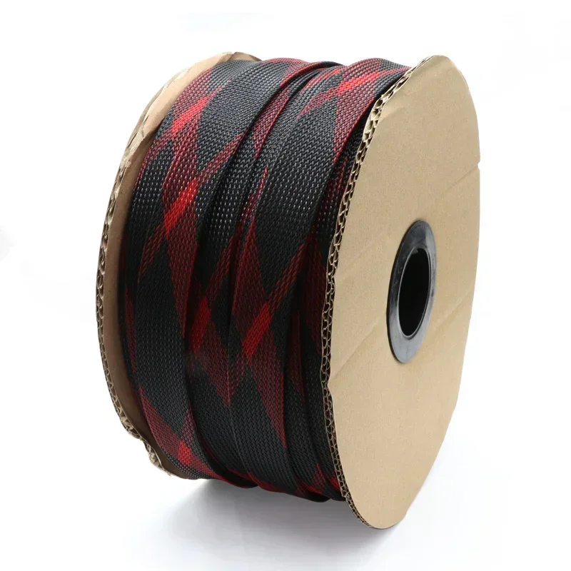 1/5/10M Đen + Xanh Dương/Đỏ/UV Xanh Lá + Vàng Chặt Mật Độ Cao Cho Thú Cưng đầm Nữ Tay 3-30Mm Cách Nhiệt Dòng Bảo Vệ Cáp Mở Rộng