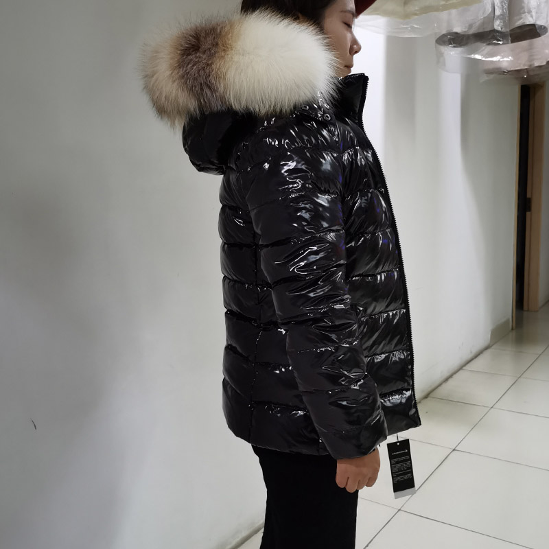 Maomaokong-女性の冬のジャケット,天然のキツネとアライグマの毛皮の襟,厚くて暖かいコート,フグのコート,パーカ,2020