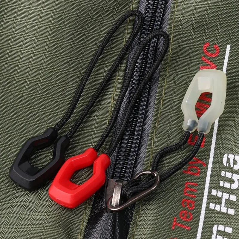1-12PC Luminous Zipper Pullers Convenient Zipper Extension Knapsack Jacket Zippers Accessories Tent Zipper Pull Slider Head Tool