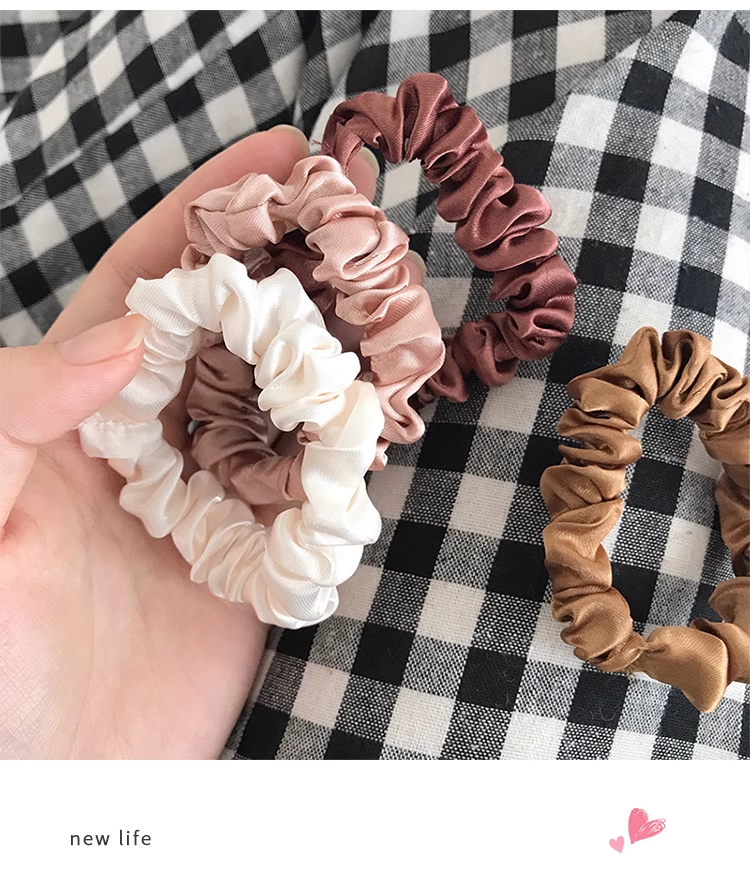 Lazo para el cabello de seda de simulación minimalista, avanzado y elegante, cuerda para el cabello versátil y de alta gama, banda de cuero de cola de caballo alta.