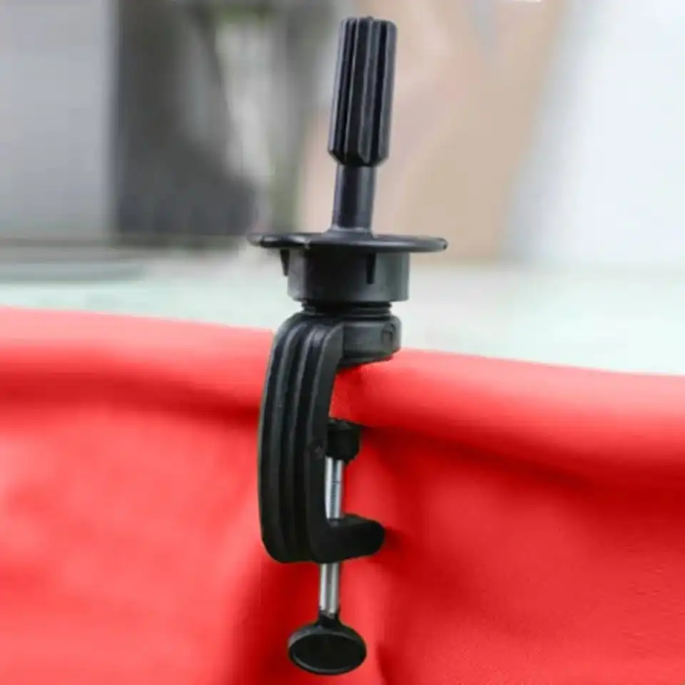 Verstellbarer Mini-Perückenkopf aus Kunststoff, Tischklemme, Haar-Accessoire, Werkzeug, Training, Schaufensterpuppenhalter für die Perückenherstellung