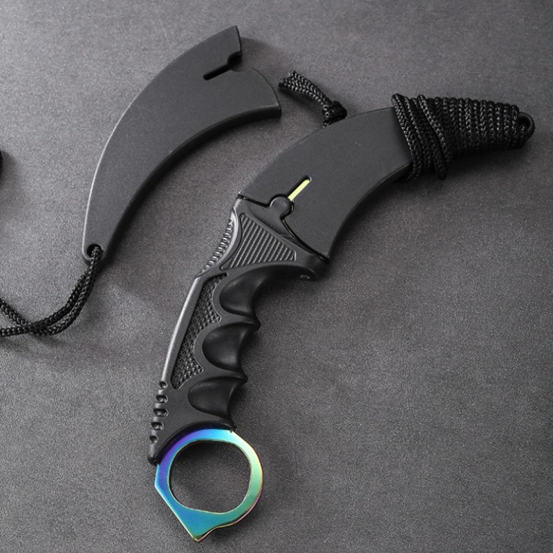 19cm GO Game Periphera Claw Knife karamabit Outdoor Training Knifes Unsharpened weapons model Collectible Ornaments Gift for Boy