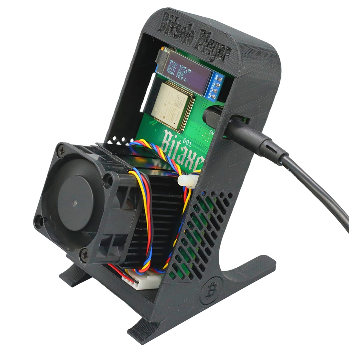 BABQ Bitaxe Gamma 601 Solo Miner 1.2TH/S 18W BM1370 From Antminer S21 Pro Asic Bitcoin BTC Miner with Stand EU PLUG