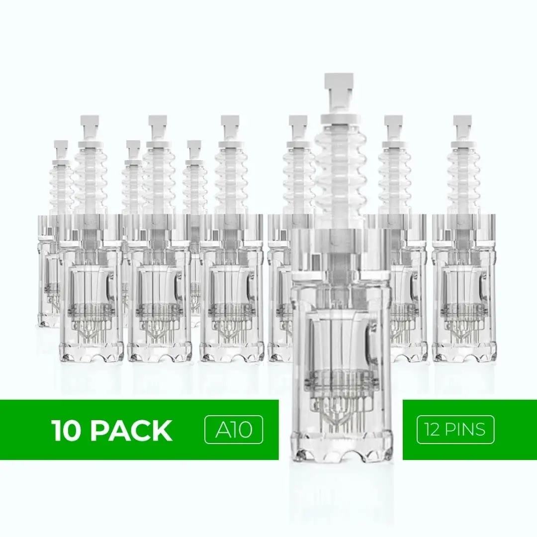 Dr. Bút A10 Microneedling Kim Hộp 10 Chiếc 12 Pin 24 Pin 36 Chân 42 Pin Tròn Nano 3D Nano 5D nano Thay Thế