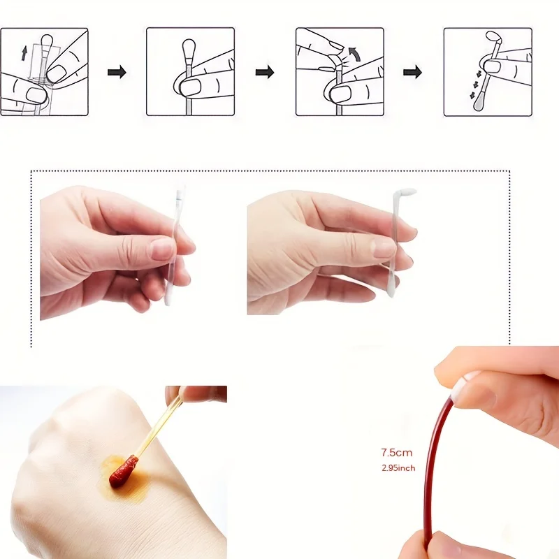 Cotonetes de iodo para desinfetar a ferida 50 cotonetes/rolo