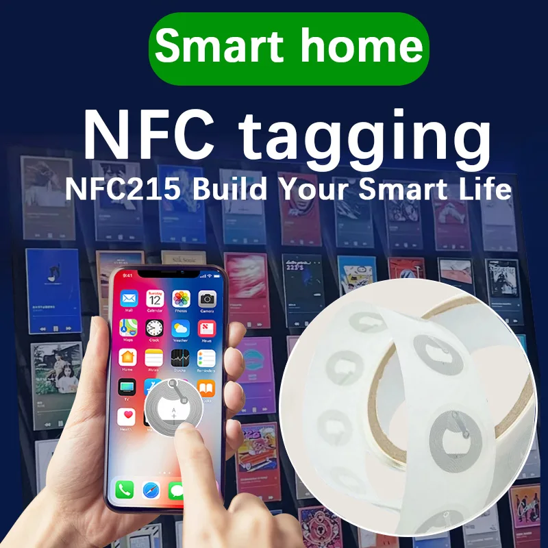 10 sztuk/50 sztuk/100 sztuk Ntag215 Tag NFC 13.56MHz ISO14443A naklejka Ntag 215 telefon dostępna etykieta samoprzylepna RFID tagi RFID naklejki
