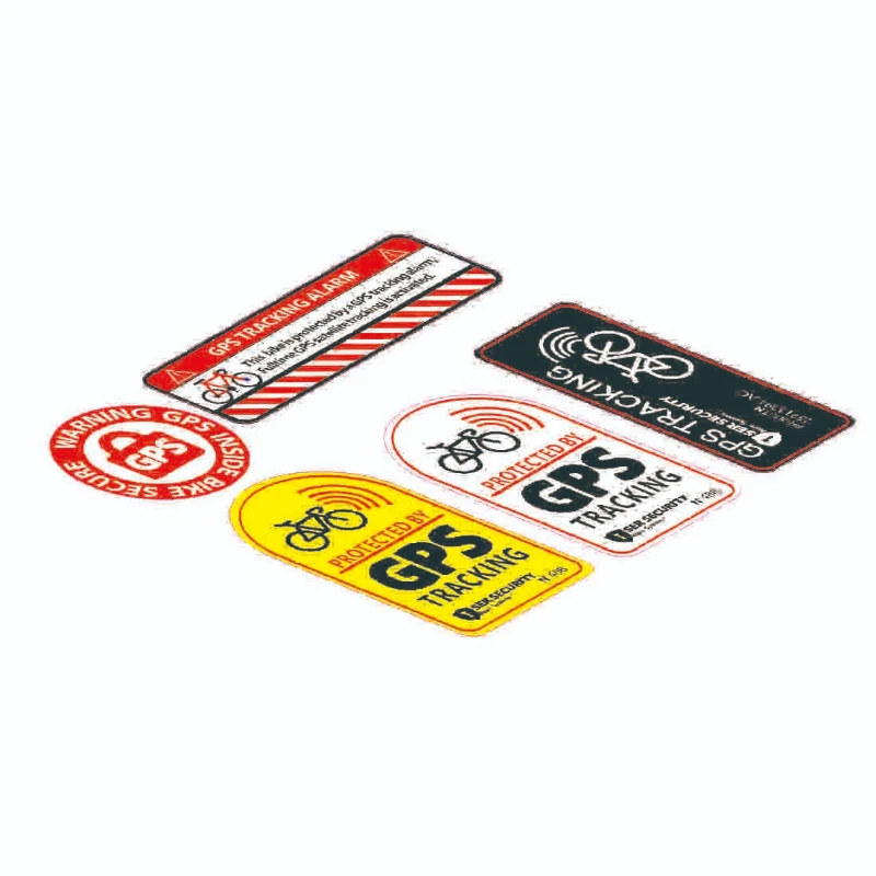 10cm, winylowa naklejka ostrzegawcza motocykla naklejka zabezpieczająca przed kradzieżą na rowerze skuter samochód chroniony przez śledzenie GPS naklejka z alarmem odblaskowa