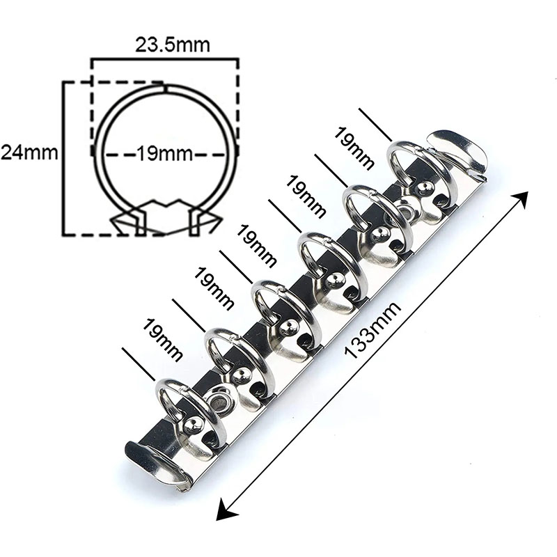 A7 6-кольца зажимы для переплета белый черный золотой розовый диаметр 15/20 мм с винтами