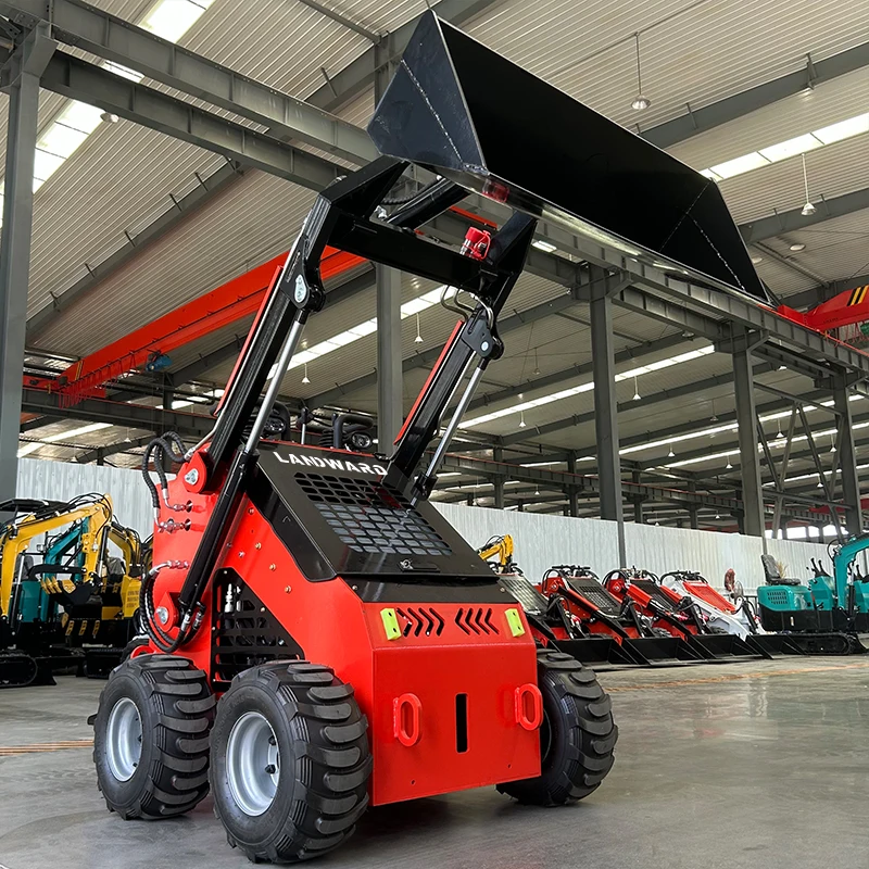 Europe Hot Sale Stand-On Small Skid Steer Loader High Quality Loading Transporter Household Crawler Mini Skid Loader Customized