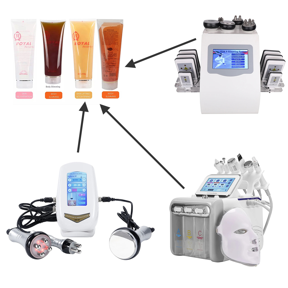 300g Ultrasonic GEL สําหรับ 40K Cavitation RF Body Slimming สุขภาพความงามวิทยุความถี่ Conductive GEL สําหรับ FAT Burning อุปกรณ์ RF