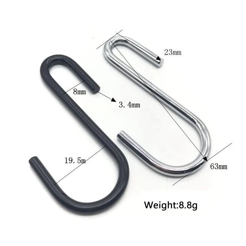 Ganchos en forma de S para cocina y baño, estante colgante multifuncional de acero inoxidable, bolsa de ropa, toallas, colgador de plantas, almacenamiento, 10 Uds.