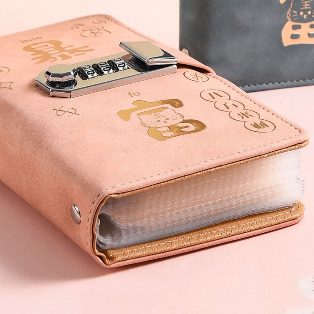 50Sheets Saving Money Binder Portable Refillable Planner Organizer PU Leather Wallet Storage Account Book Stainless Ring Binder