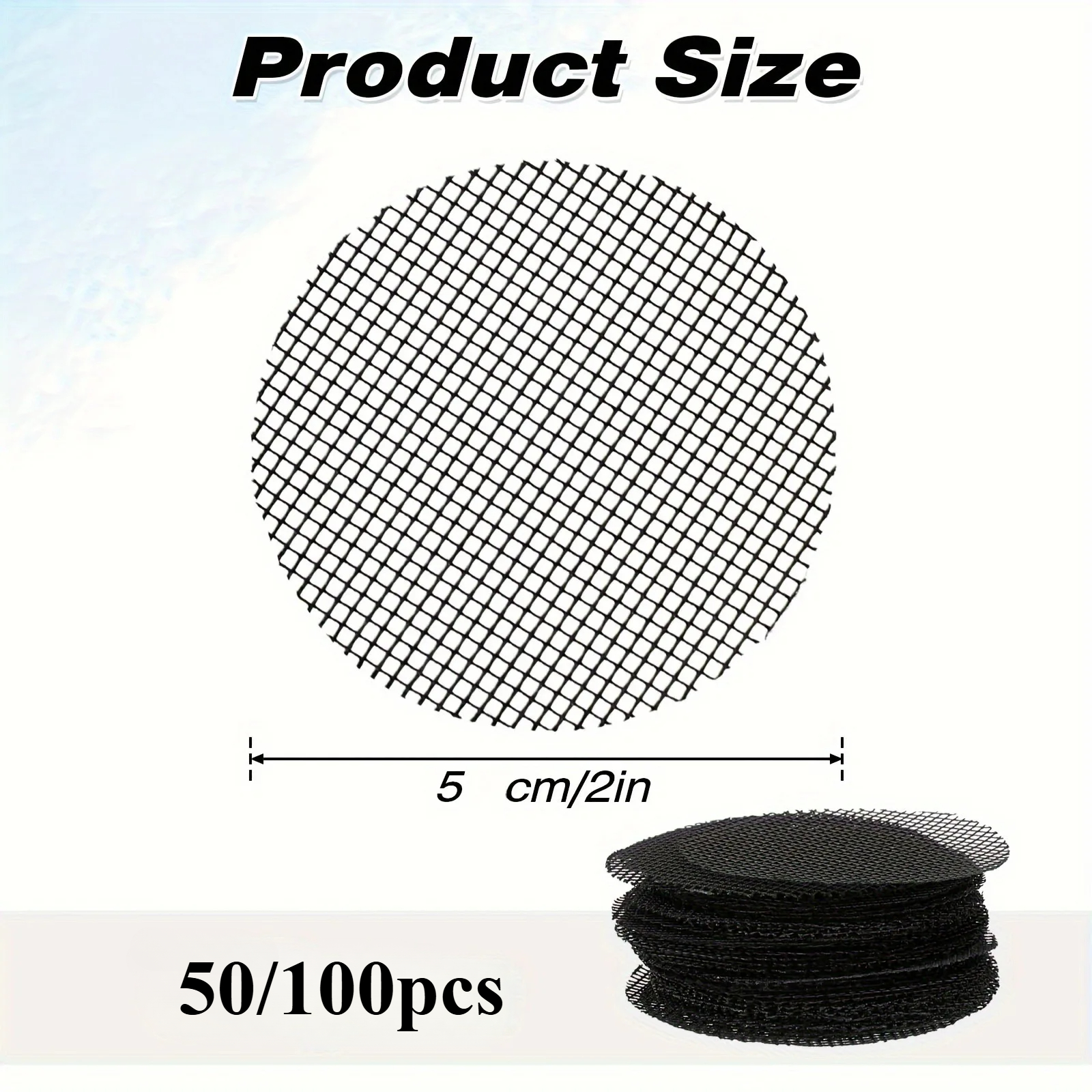 50/100PCS Flowerpot Gasket Ceramic Black Leakproof Soil Super Large Diameter Breathable Insect-Proof Plastic Circular Mesh Pad