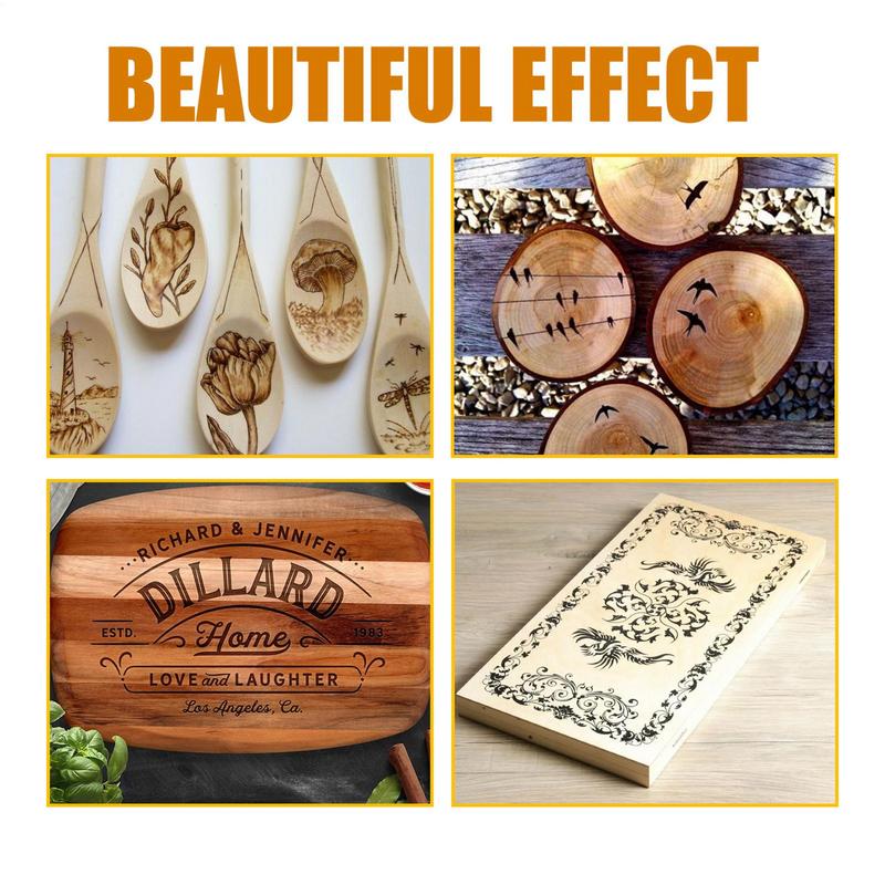 100g Jue-Fish Heat Activated Wood Burning Paste Multifunctional Pyrography Gel DIY Combustion Gel for Crafting Drawing