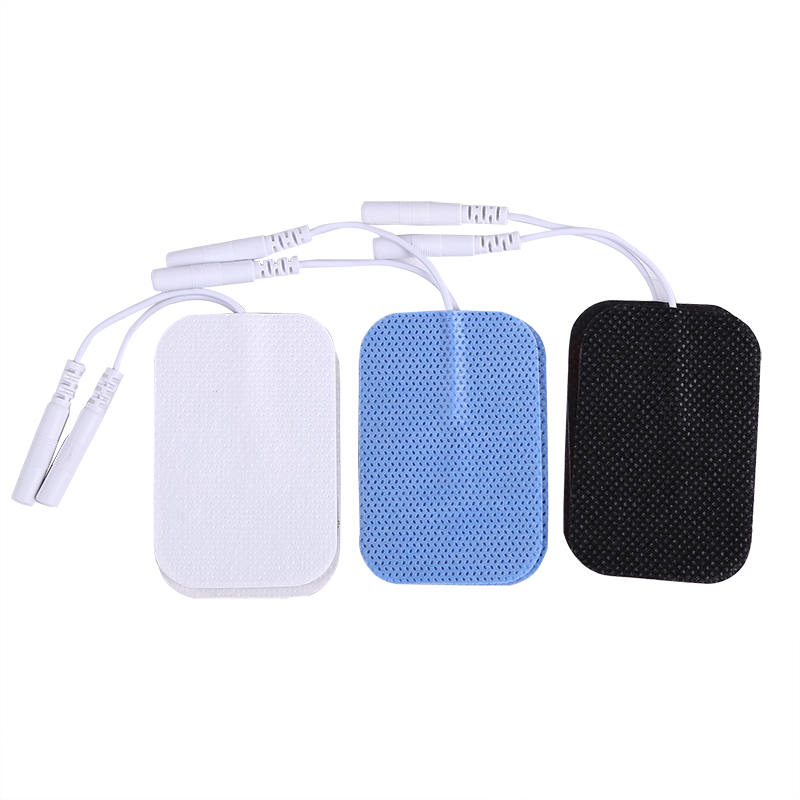 Almohadilla de electrodos Tens reutilizable, estimulador muscular nervioso Ems, autoadhesivo para máquina de almohadillas de electrodos digitales