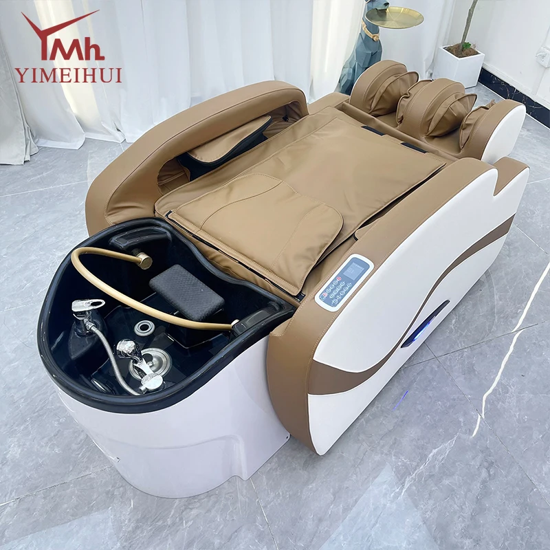 Cama de lavagem de cabelo multifuncional cabeça ajustável spa massagem cama headspace shampoo cama com pia do salão de beleza