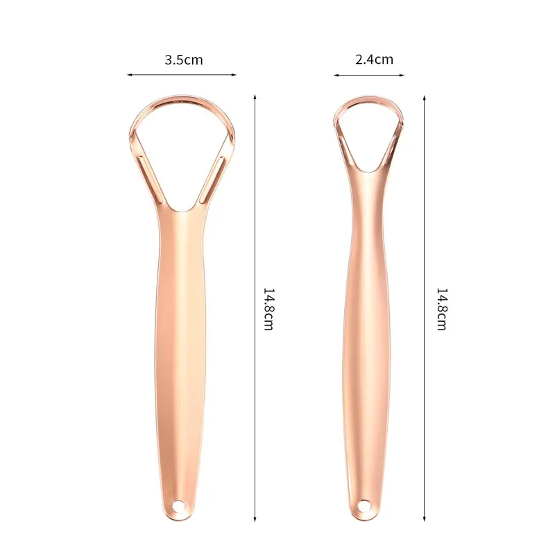 Limpiador raspador de lengua de acero inoxidable, limpieza de aliento fresco, cepillo de dientes recubierto, herramientas de cuidado de higiene bucal, 1 ud.