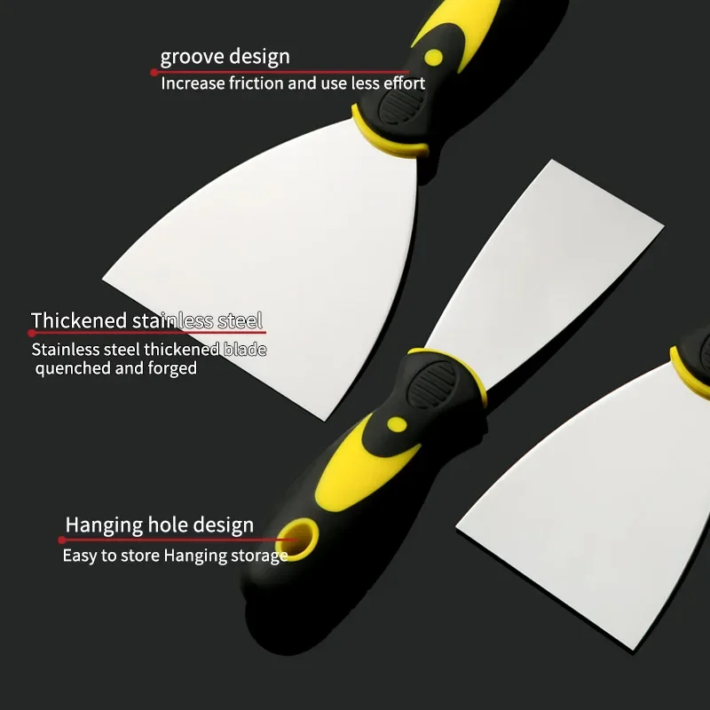 Đồng Hồ Nam Dây Thép Không Gỉ Putty Dao Nạo Thìa Nạo Putty Họa Sĩ Sơn Công Cụ Thạch Cao Xẻng Vệ Sinh Thìa Đũa Xây Dựng Dụng Cụ