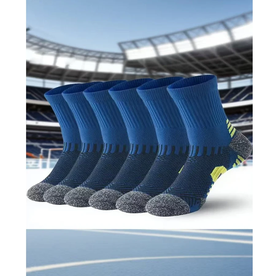 3/5/6 pares de calcetines deportivos para hombre, calcetines transpirables para correr al aire libre, calcetines de baloncesto, calcetines de secado rápido, calcetines de tubo corto de entrenamiento para hombres