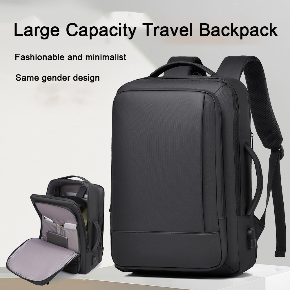 Nueva mochila de viaje expandible de alta capacidad para hombres y mujeres, mochila sencilla para ir al trabajo, bolsa para computadora, mochila de negocios