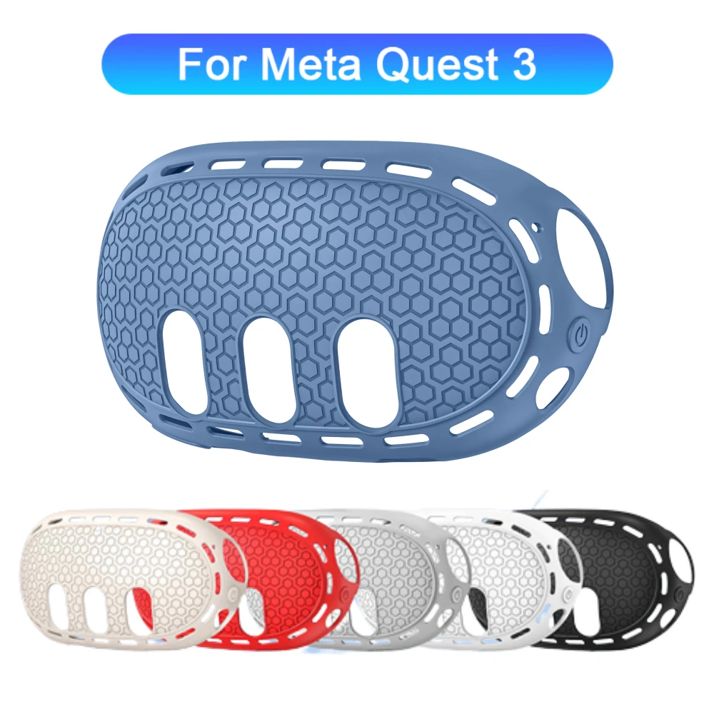 Silikon-Schutzhülle für Meta Quest 3 VR-Headset, kratzfeste Schutzhülle, Brillenhaut für Meta Quest 3-Zubehör