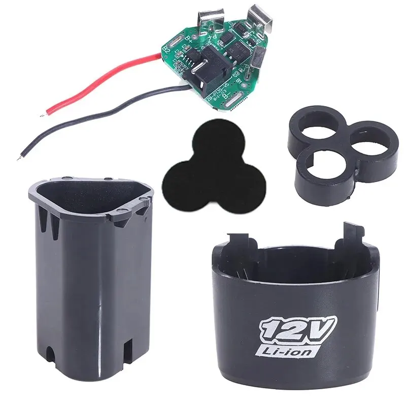 Lithium-Batteriegehäuse PCB Board Circuit Shell für Lomvum DeYun ZhiPu FuGe DLS DEGUQMNT GCRAFT LomVum 12V 10,8V Li-Ion Pack Box