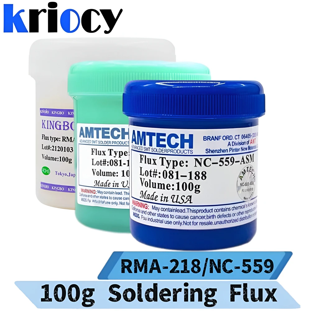 Flusso Amtech Originale NC 218 559 ASM Flusso per Saldatura 100g No-clean Flusso di Saldatura Punta Rinfrescante Saldatura Pcb Riparazione Saldatura T
