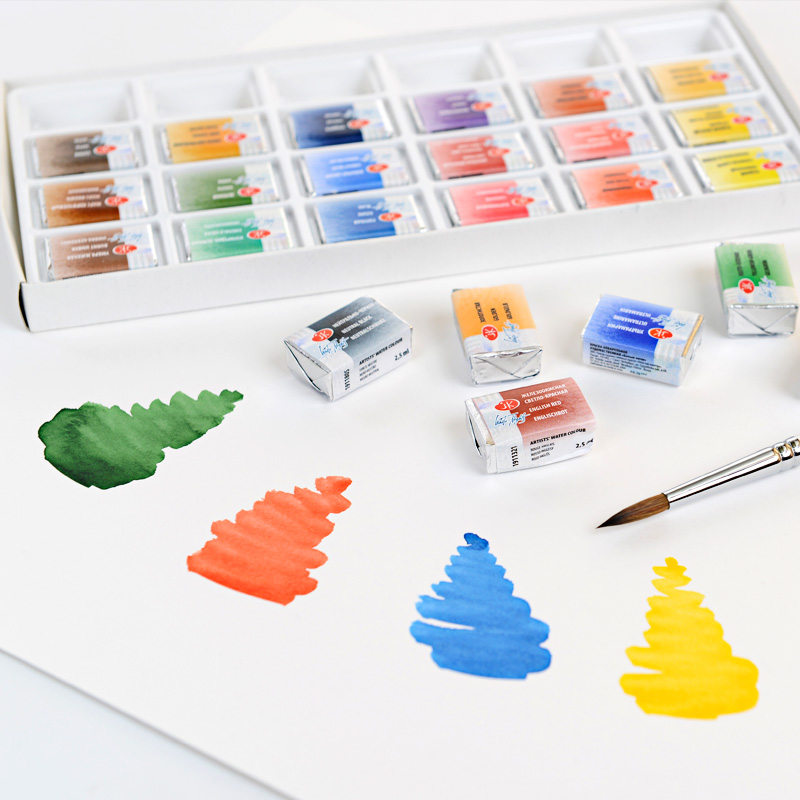 Set di colori ad acquerello delle notti bianche russe 12/24/36 professionali per forniture per artisti di disegno di pittura ad acquerello. Alta qualità
