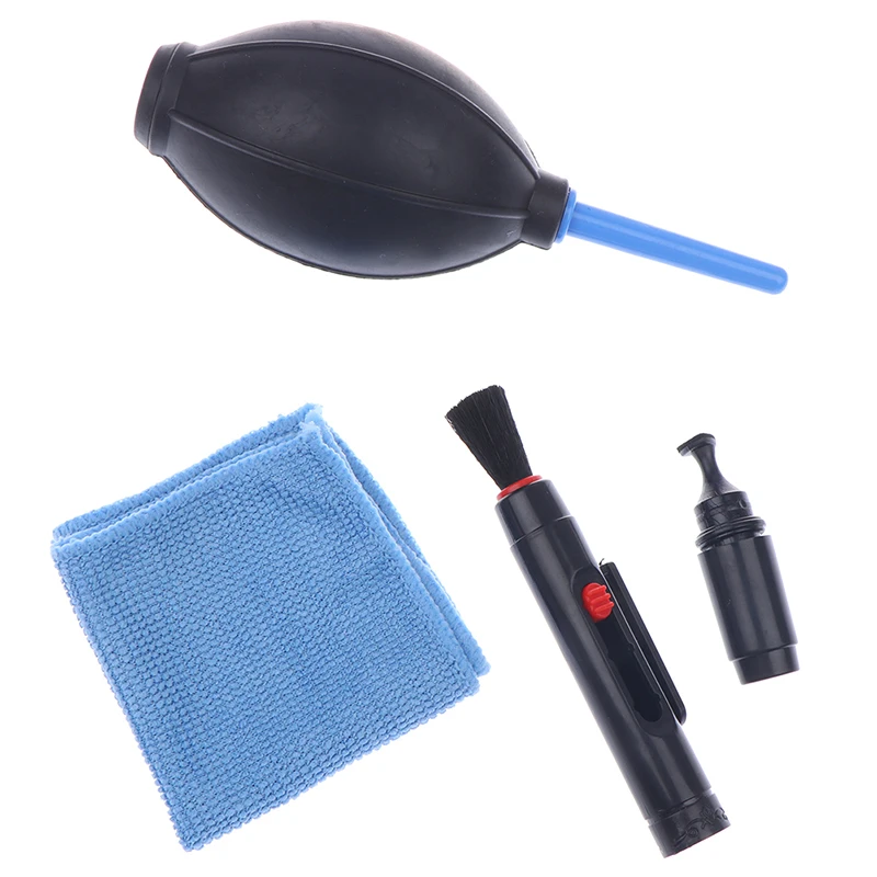 1 Juego de Kit de limpieza de cámara, limpiador de polvo, cepillo de limpieza de lentes, toallitas, Kit de soplador de aire fuligino para lentes de zapata Canon Sony Spirit