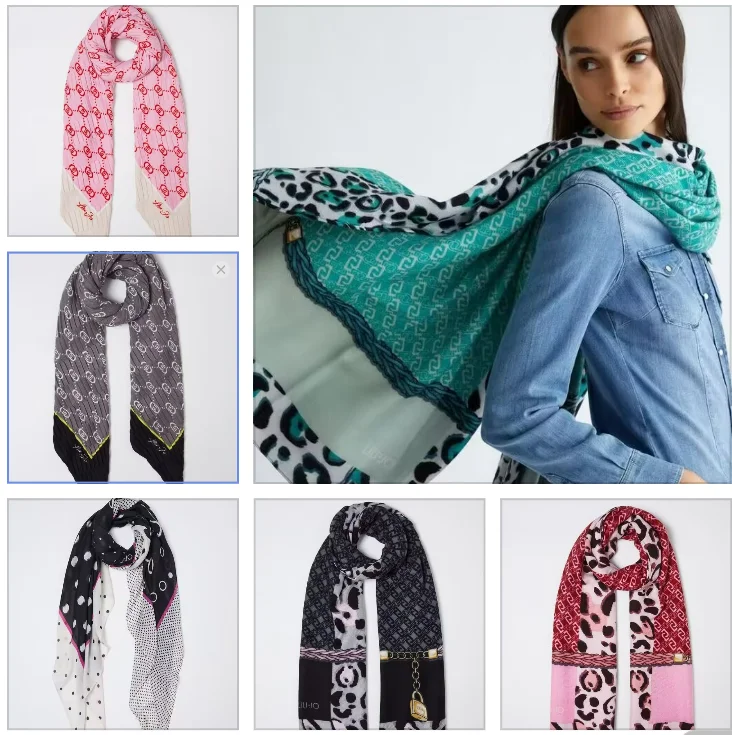 Comercio exterior original único italiano nueva impresión moda delicada bufanda chal largo para mujer