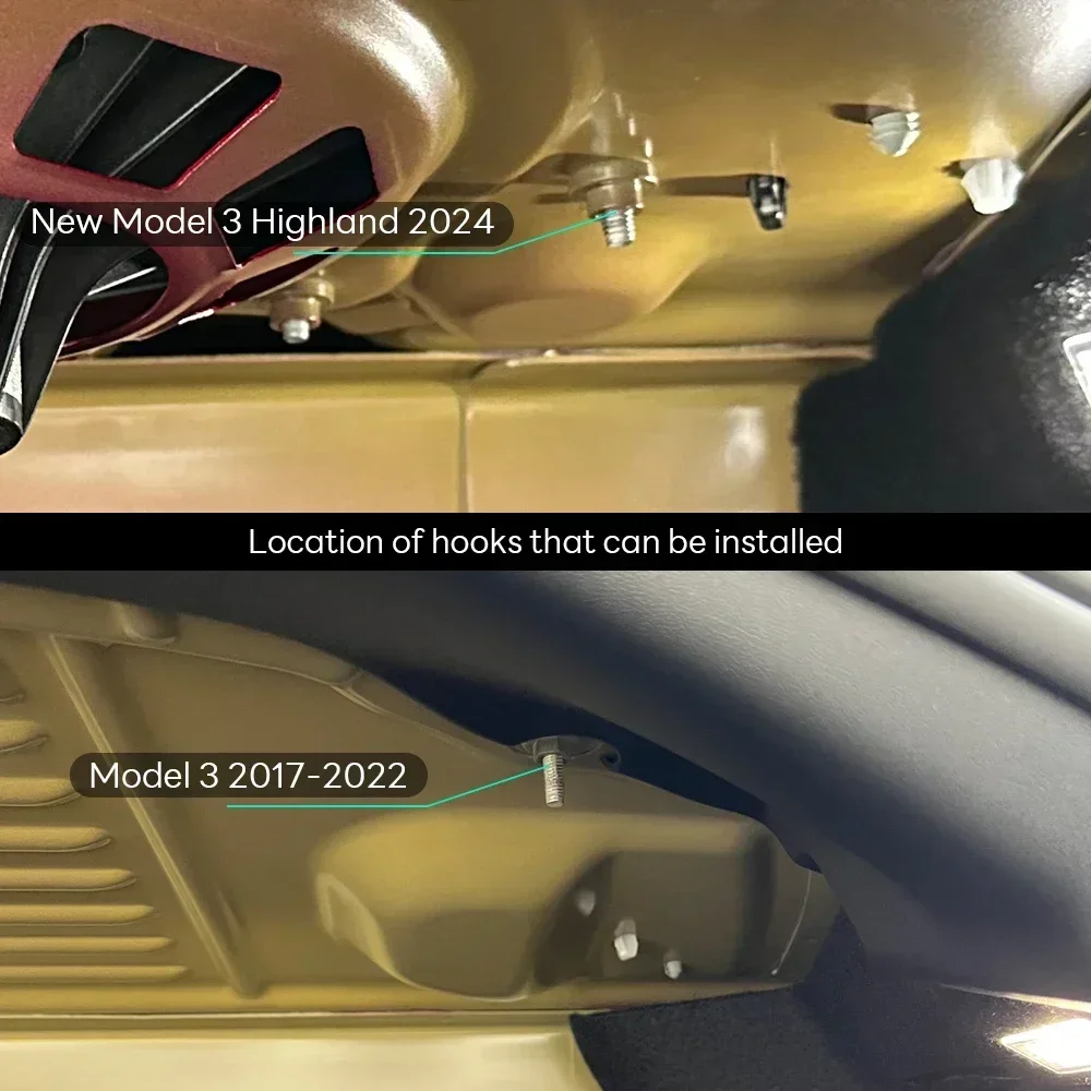 Kofferbakhaak Boodschappentas Haak Auto Hanger Accessoires Bagageruimte Handschoen voor Tesla Model 3/Nieuw Model 3 Highland 2024 2025