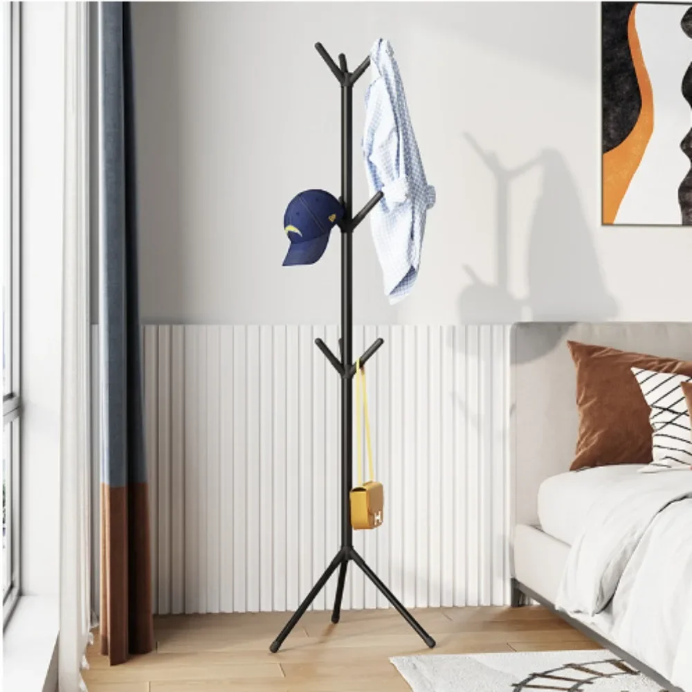 ใหม่ยืนCoat Rack Hookในครัวเรือนแขวนเสื้อผ้ายืนห้องนอนเสื้อผ้าRackประหยัดพื้นที่เสื้อผ้าRack Stand