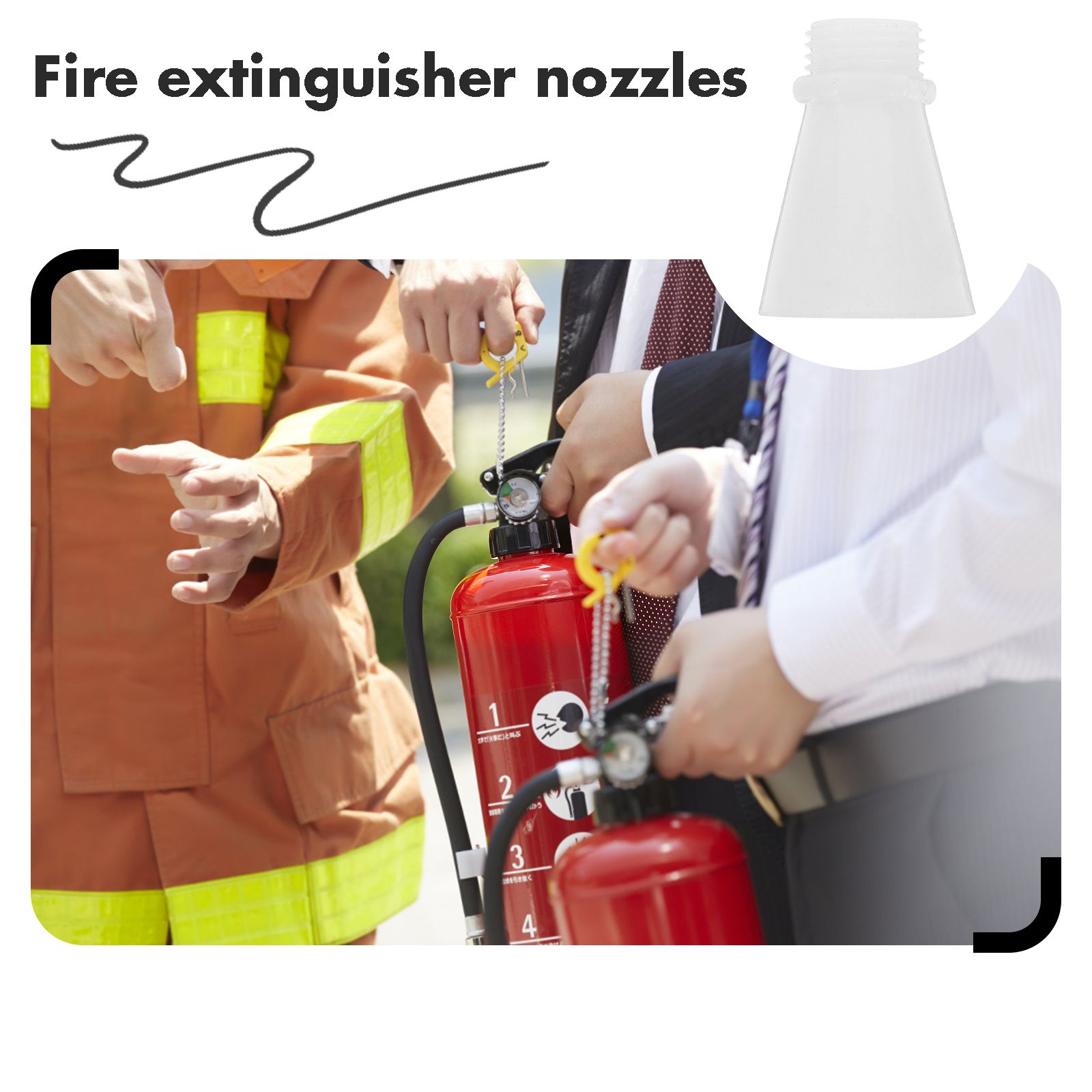 50 Pcs Fire Extinguisher Accessories Wide Nozzles Mouth Filling Plastic Replacement Parts