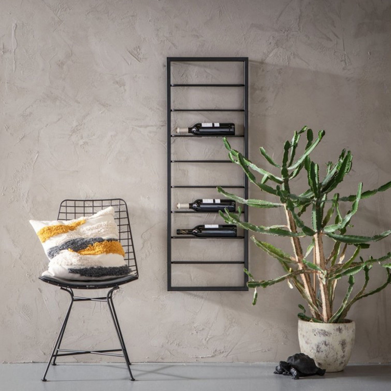Antikes Design Weinschrank Display Einfache minimalistische rustikale Küche Weinschrank Bäcker Wand Ästhetische Metall Vinoteca Möbel