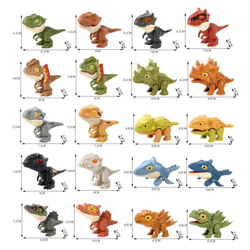 5/10 pçs dinossauros mordendo os dedos articulações móveis tamanho simulação dinossauro modelo brinquedos crianças brinquedos educativos crianças natal