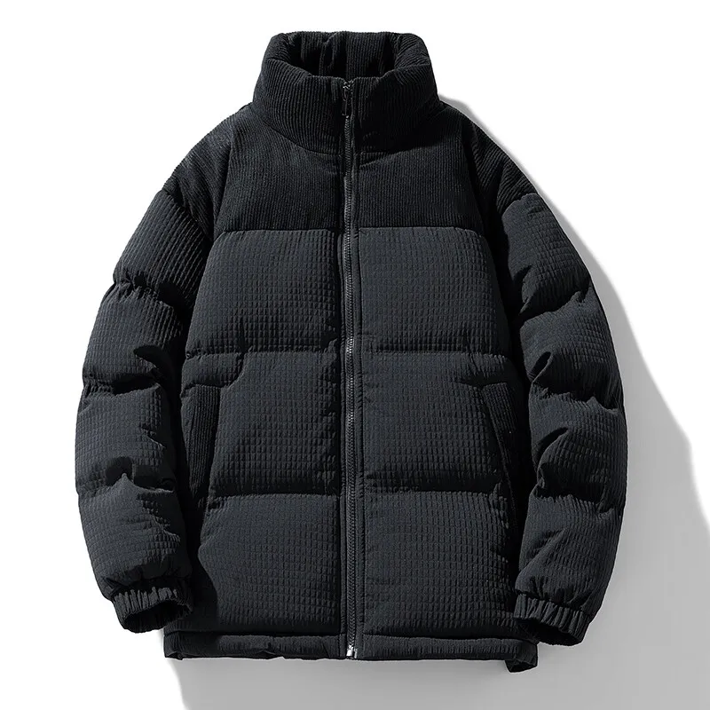 Winter Cord Parka Jacke Männer Baumwolle Gefütterte Parkas Herbst Puffer Jacke Männlichen Vintage Koreanischen Mann Stehen Kragen Windjacke Mantel