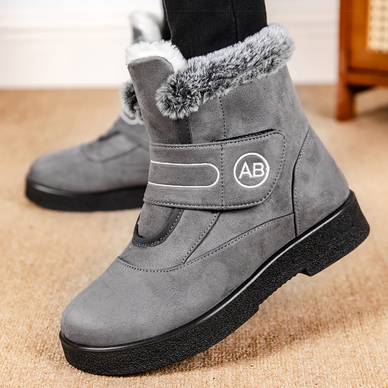 Botas femininas super quentes botas de tornozelo para mulheres sapatos de pele sapatos de inverno mulher botas de neve para o inverno sapatos de salto baixo botas mujer