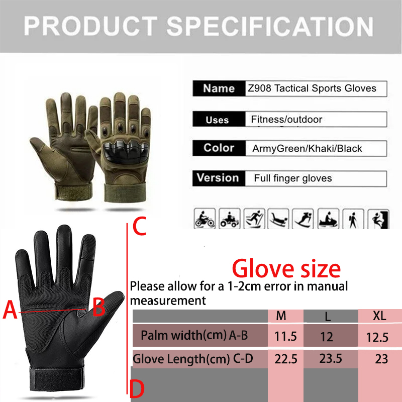 Outdoor Hunting Camping Protective GlovesTactical Fighting BoxingGloves Mountaineering Gloves Wilderness Survival Equipment