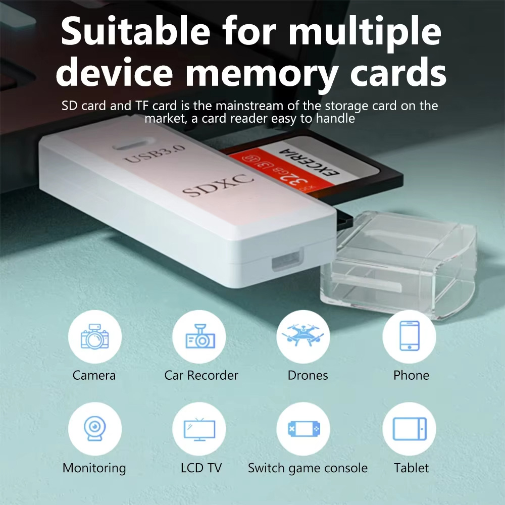 2 IN 1 Card Reader USB 3.0 2.0 For Micro SD TF Card Memory Reader High Speed Multi-card Writer Flash Drive Laptop Accessories