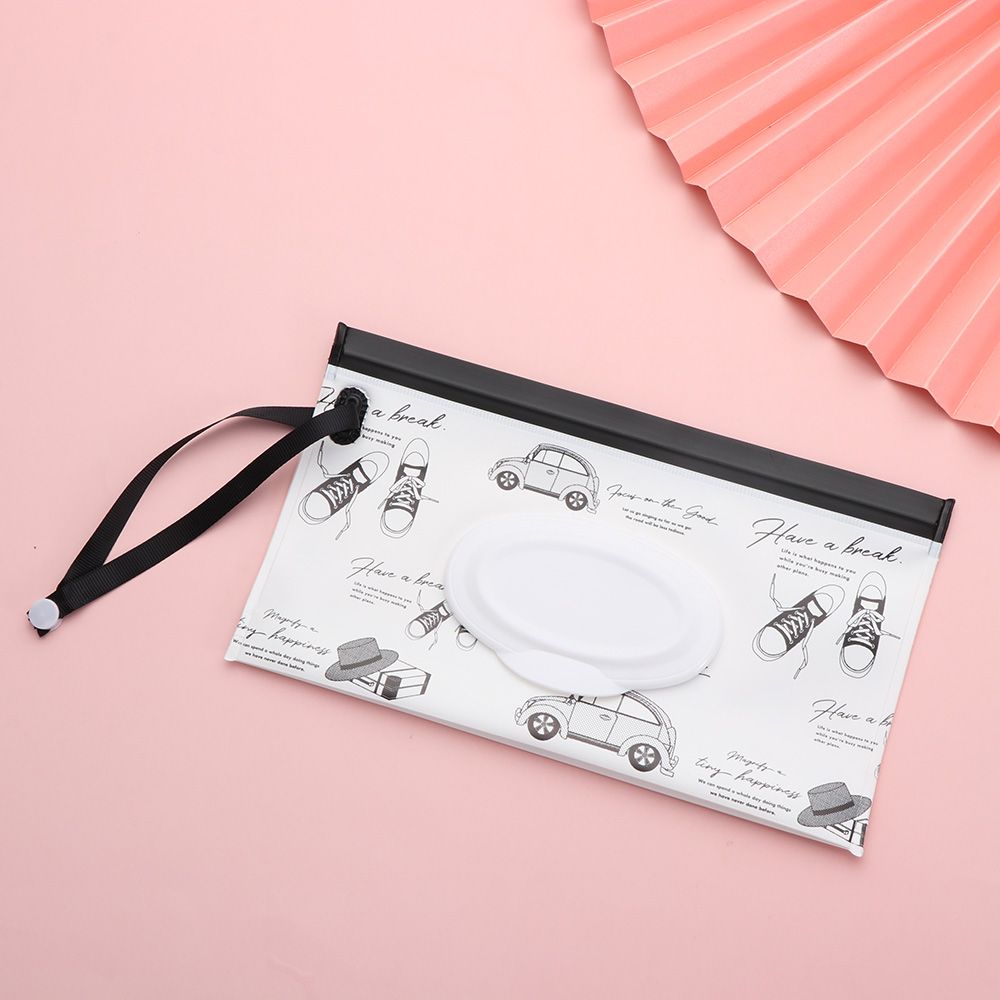 Useful Outdoor Carrying Case Snap-Strap Baby Product Portable Cosmetic Pouch Wet Wipes Bag Stroller Accessories Tissue Box
