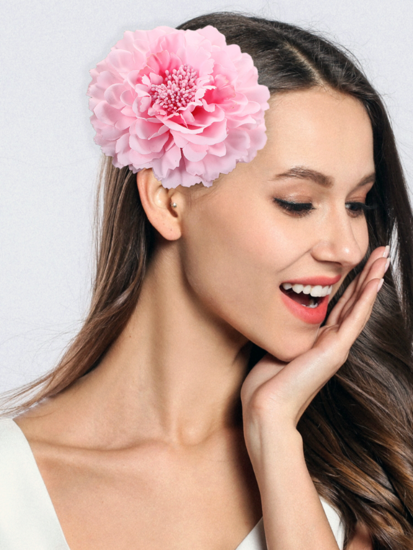 Sposa peonia fermaglio per capelli spilla Boutique Bohemia forcine Flamenco ballerino Pin Up Flower Festival decorazione regalo puntelli di tiro