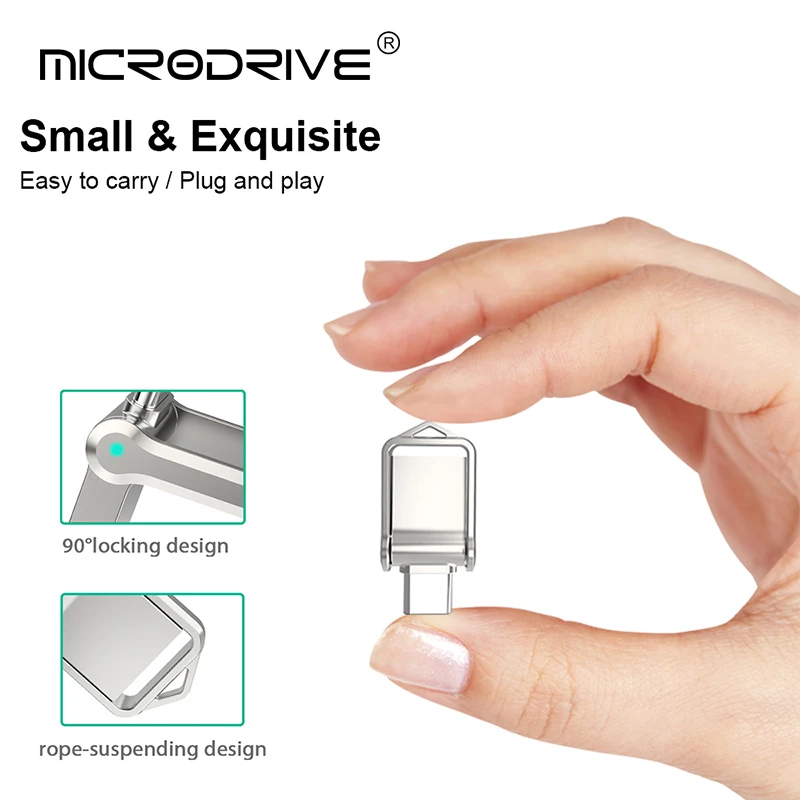 Mini TYPE C USB 2.0 Dual Flash Drive 64GB Tiny Pen Drive 32GB memoria usb Memory Disk 64G 32GB Pendrives cle usb