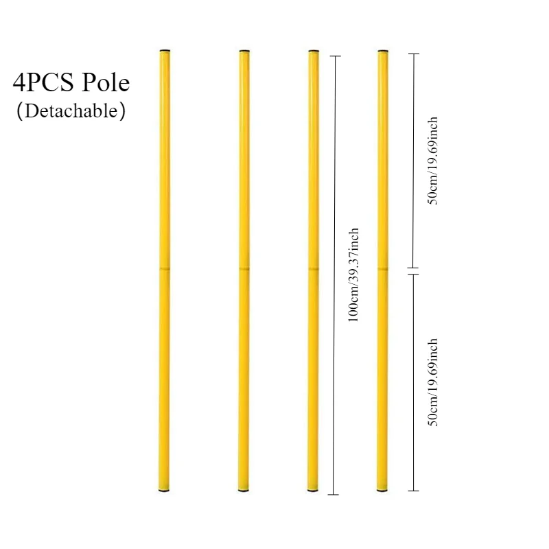 ฟุตบอลความคล่องตัวการฝึกอบรมกระโดดบาร์อุปสรรคฟุตบอลการฝึกอบรม MARKER POLE กีฬากลางแจ้งมัลติฟังก์ชั่ความเร็วการฝึกอบรม Hurdle