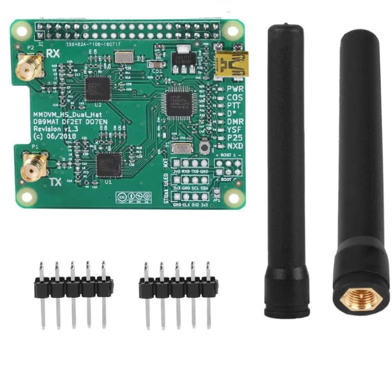 Jumbohotpot Duplex MMDVM mit USB-Hotspot-Unterstützung P25 DMR YSF für Raspberry Pi + 2 Antenne