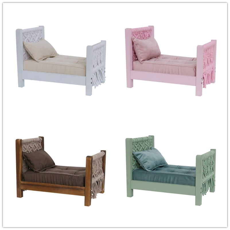 Adereços para fotografia de recém-nascidos, mini colchão, almofada para cama de bebê, cesta, cadeira, posando, acessórios de cama