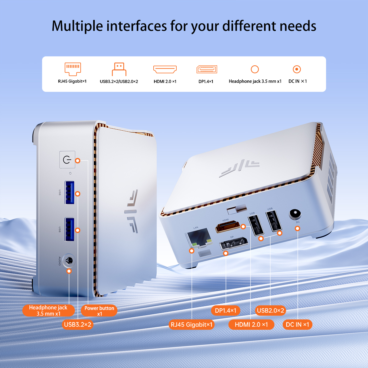 ACEMAGIC E2 Mini-PC 16 GB RAM 512 GB M.2 SSD 12th Alder Lake N97 Micro-PC 2,5'' SSD Gigabit Ethernet 4K UHD WiFi 5 BT4.2