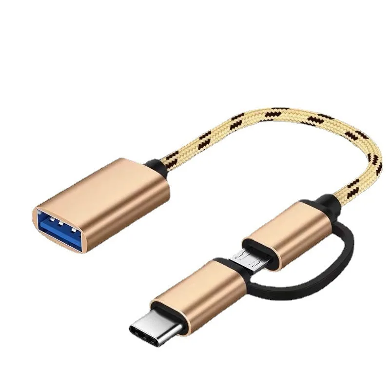 2 In 1 USB 3.0 OTG アダプタケーブル Type-C マイクロ USB から USB 3.0 インターフェース充電ケーブルライン携帯電話用コンバータ携帯電話用