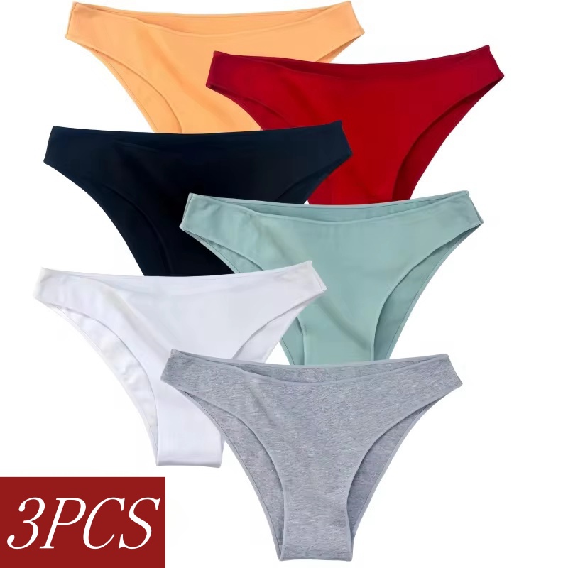 3 Quần Lót Cotton Nữ Thấp Tăng Quần Đùi Quần Lót Nữ Thoáng Khí Quần Lót Nữ Thoải Mái M-XL Pantys Quần Lót