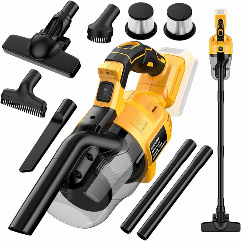 Aspirador de pó portátil com 2 peças de filtro elétrico sem fio para casa, carro, limpeza de pêlos de animais de estimação para bateria dewalt 20v